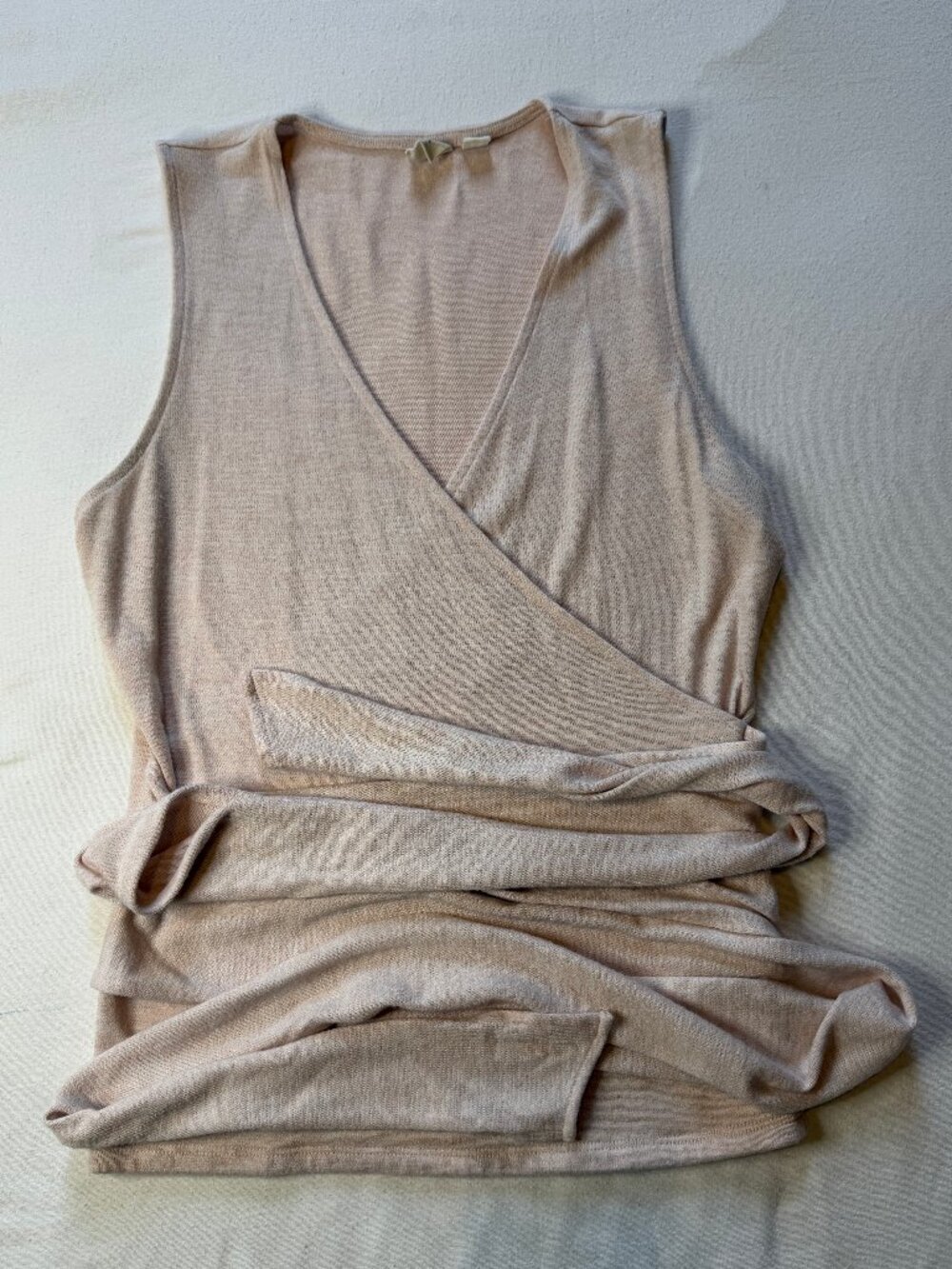 Gap Softspun Sleeveless Wrap Top V-Neck Pink XS Ballet Fairy Feminine